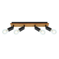 STRAHLER 49/9/11 cm   - Schwarz/Braun, Natur, Holz/Metall (49/9/11cm) - Globo