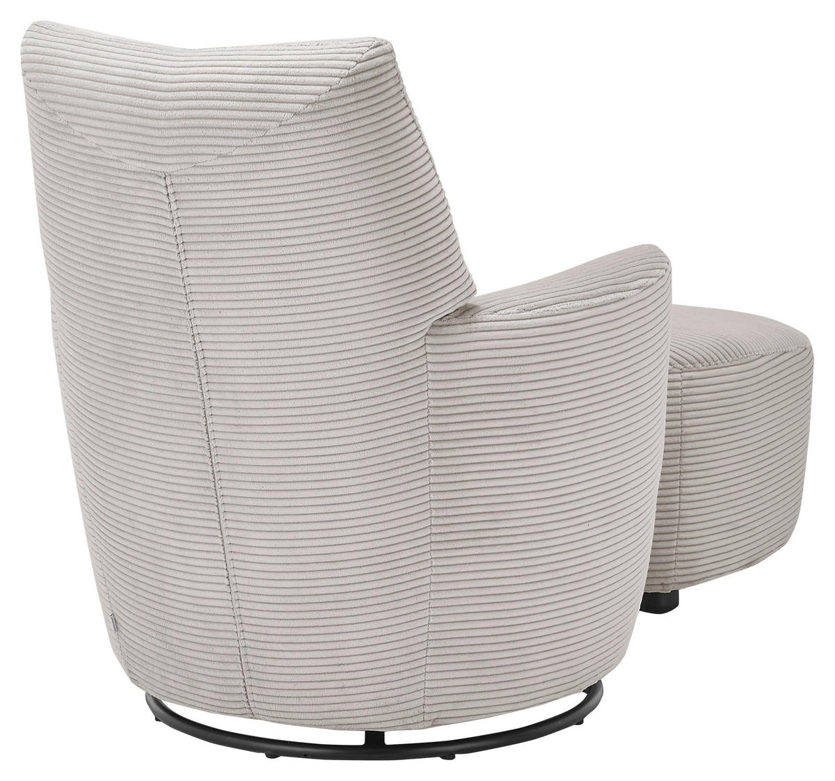 SESSEL Cord Hellgrau    - Hellgrau/Schwarz, Design, Textil/Metall (80/96/88cm) - SetOne by Musterring