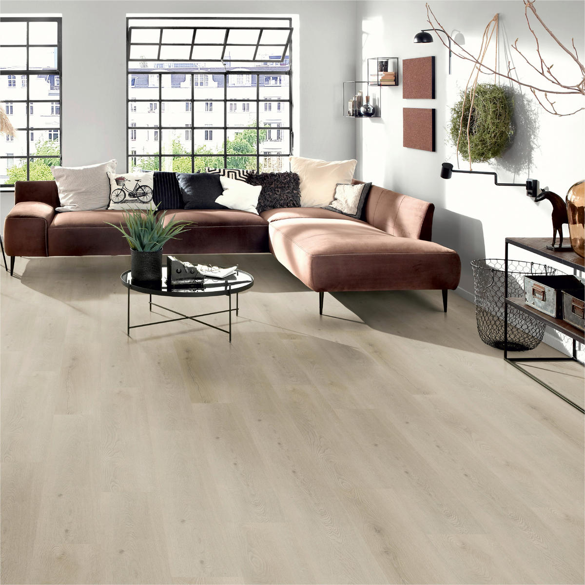 DESIGNBODEN Variant  per  m² - Hellbraun/Eichefarben, Basics, Kunststoff (122/23/0.48cm)