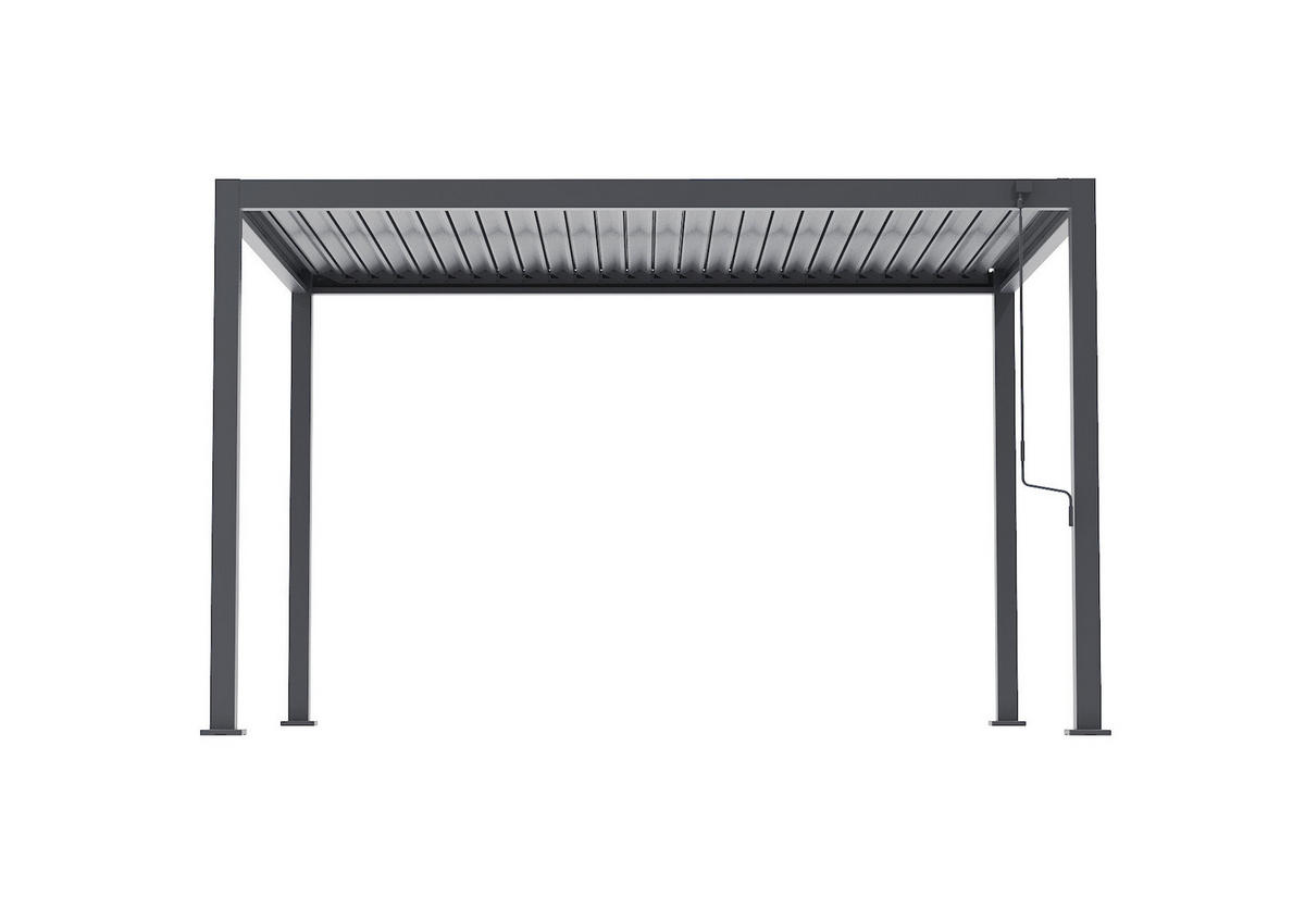 PERGOLA velikost: 393/247/300 cm - antracitová, Basics, kov (393/247/300cm) - Gardenson
