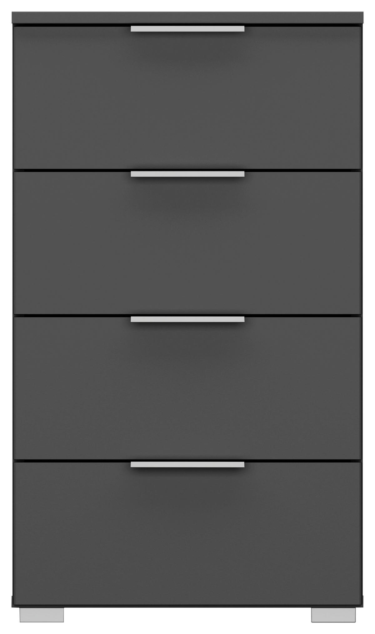 NACHTKÄSTCHEN 47/81/42 cm  in Grau  - Alufarben/Grau, Modern, Holzwerkstoff (47/81/42cm) - Rauch Möbel