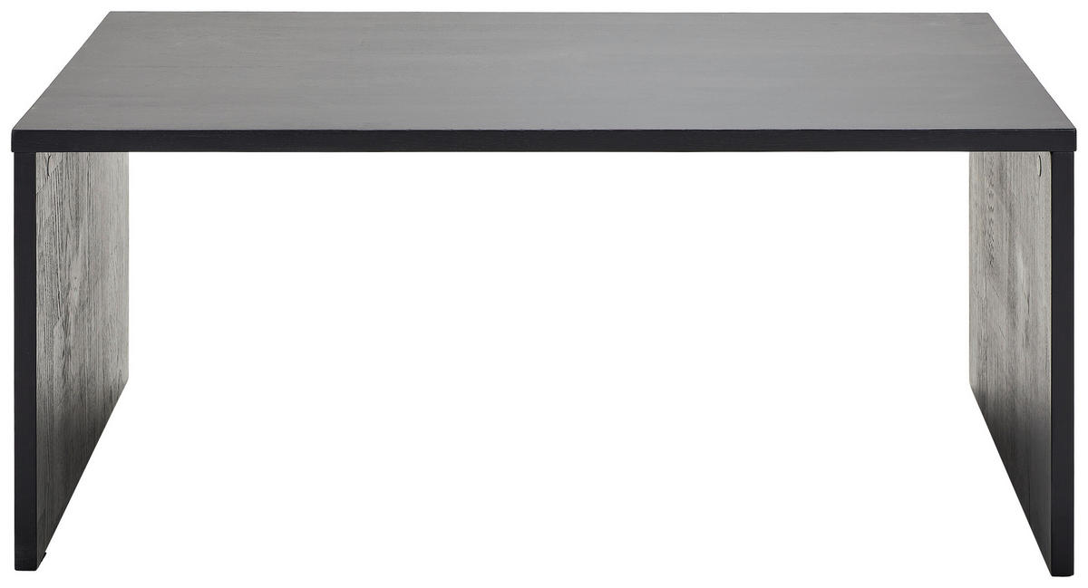 COUCHTISCH Eiche massiv Schwarz  - Schwarz, KONVENTIONELL, Holz (110/46/60cm) - MID.YOU