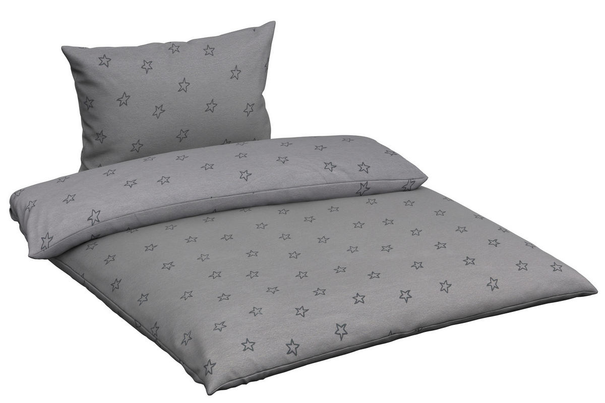 BABYBETTWÄSCHE 100/135 cm  - Grau, Basics, Textil (100/135cm) - Patinio