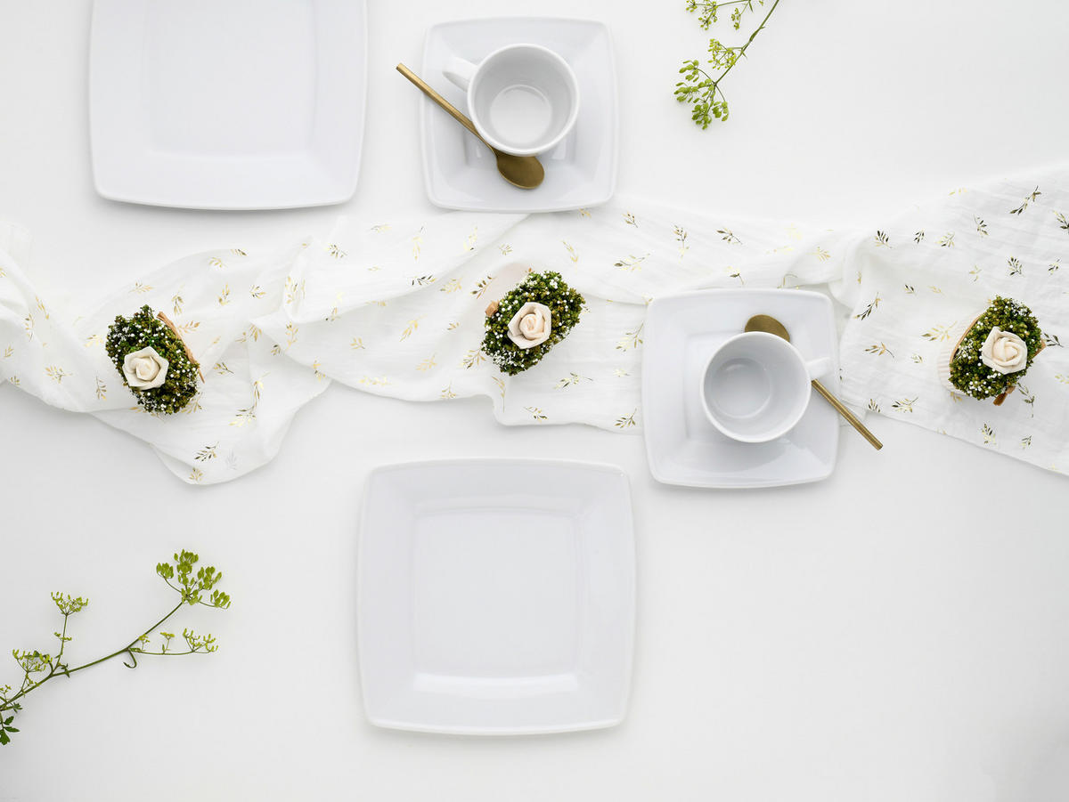 KÁVOVÁ SOUPRAVA, porcelán - bílá, Basics, keramika - Creatable