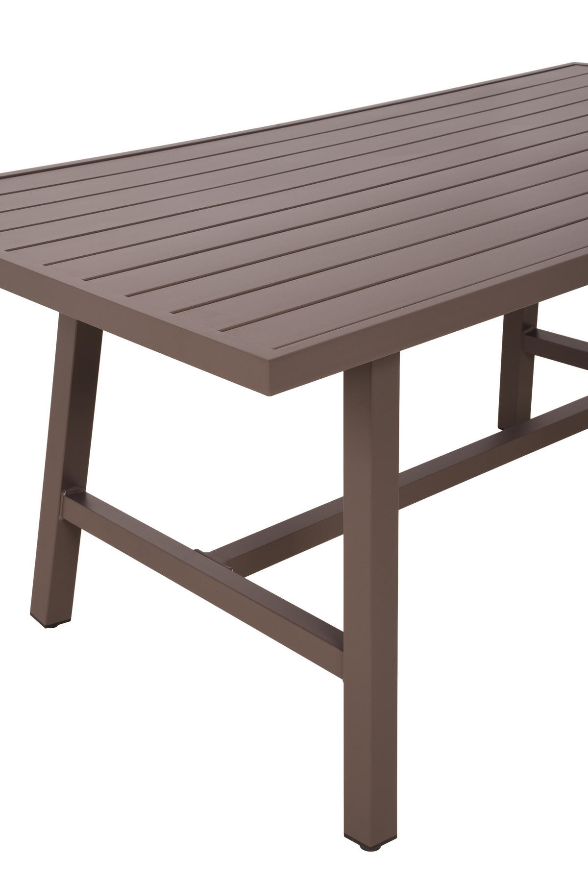 GARTENTISCH 89,5/75/160 cm Metall, Kunststoff  - Dunkelbraun/Schwarz, MODERN, Kunststoff/Metall (89,5/75/160cm) - Gardenson