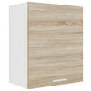 KÜCHENOBERSCHRANK 50/60/31 cm  in Weiß, Sonoma Eiche  - Alufarben/Weiß, KONVENTIONELL, Holzwerkstoff/Metall (50/60/31cm) - MID.YOU