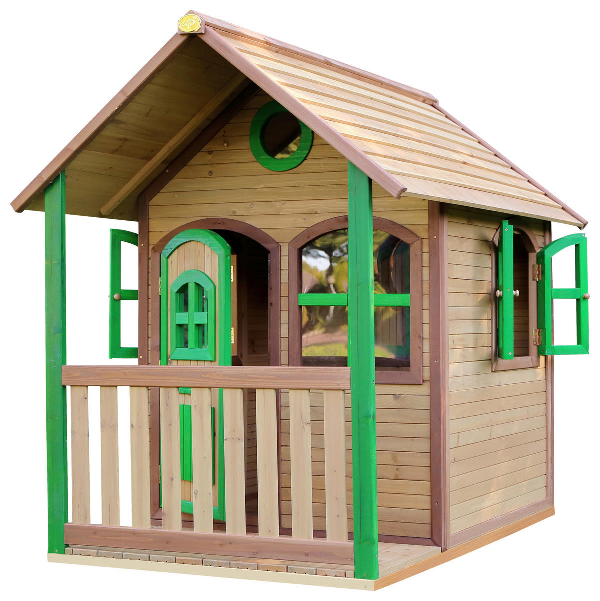 SPIELHAUS 137/178/191 cm SPIELHAUS ALEX  - Braun/Grün, KONVENTIONELL, Holz (137/178/191cm)