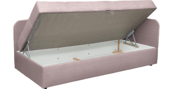 LIEGE  in Cord Hellrosa  - Hellrosa/Schwarz, Basics, Kunststoff/Textil (205/90/95cm) - Xora