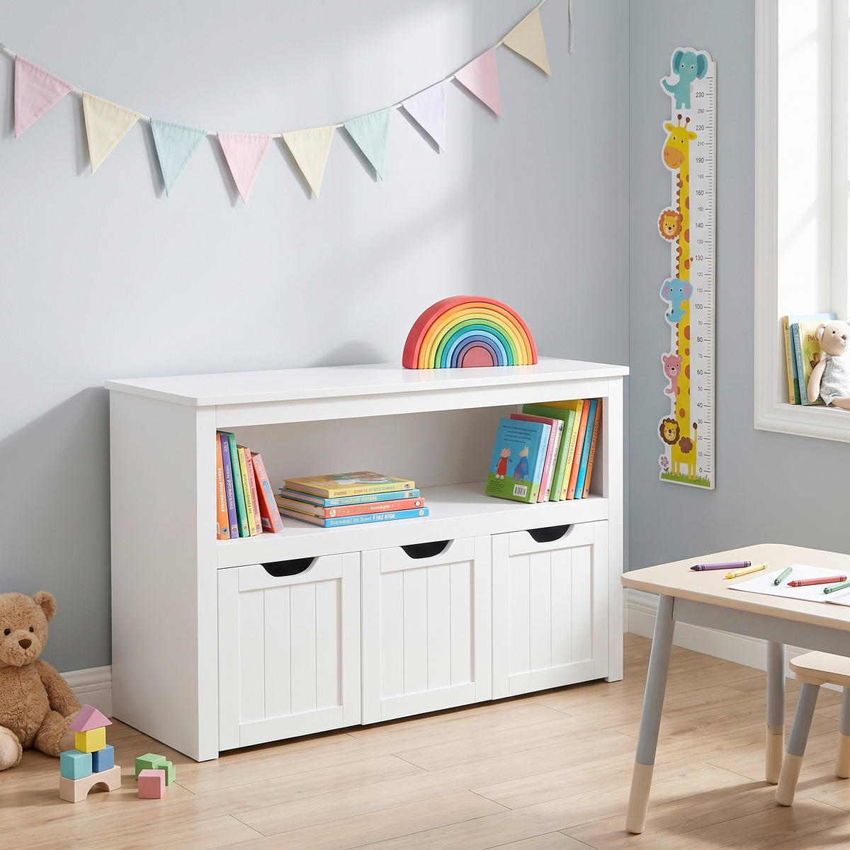 KINDERREGAL Weiß  - Weiß, Trend, Holzwerkstoff (102/60/30cm) - MID.YOU