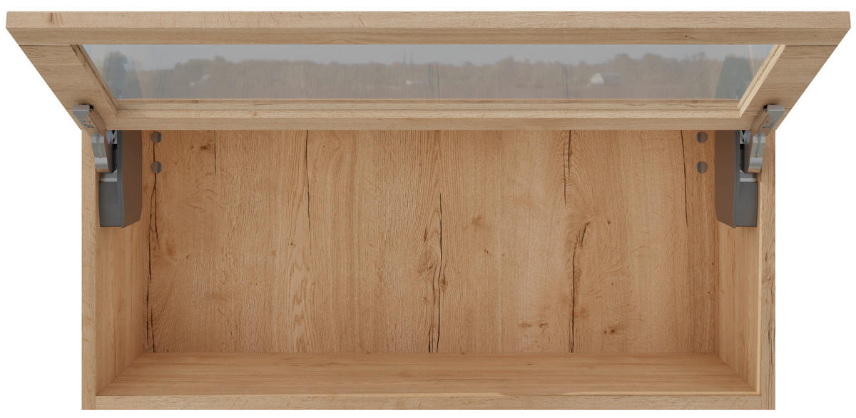 HÄNGESCHRANK 80/36/35 cm  - Eichefarben, MODERN, Glas/Holzwerkstoff (80/36/35cm) - Celina Home