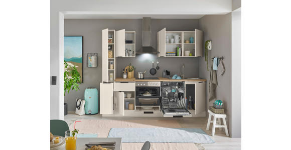 KÜCHENBLOCK   in Kaschmir  - Kaschmir/Schwarz, Basics, Holzwerkstoff/Metall (250/211/60cm) - Xora