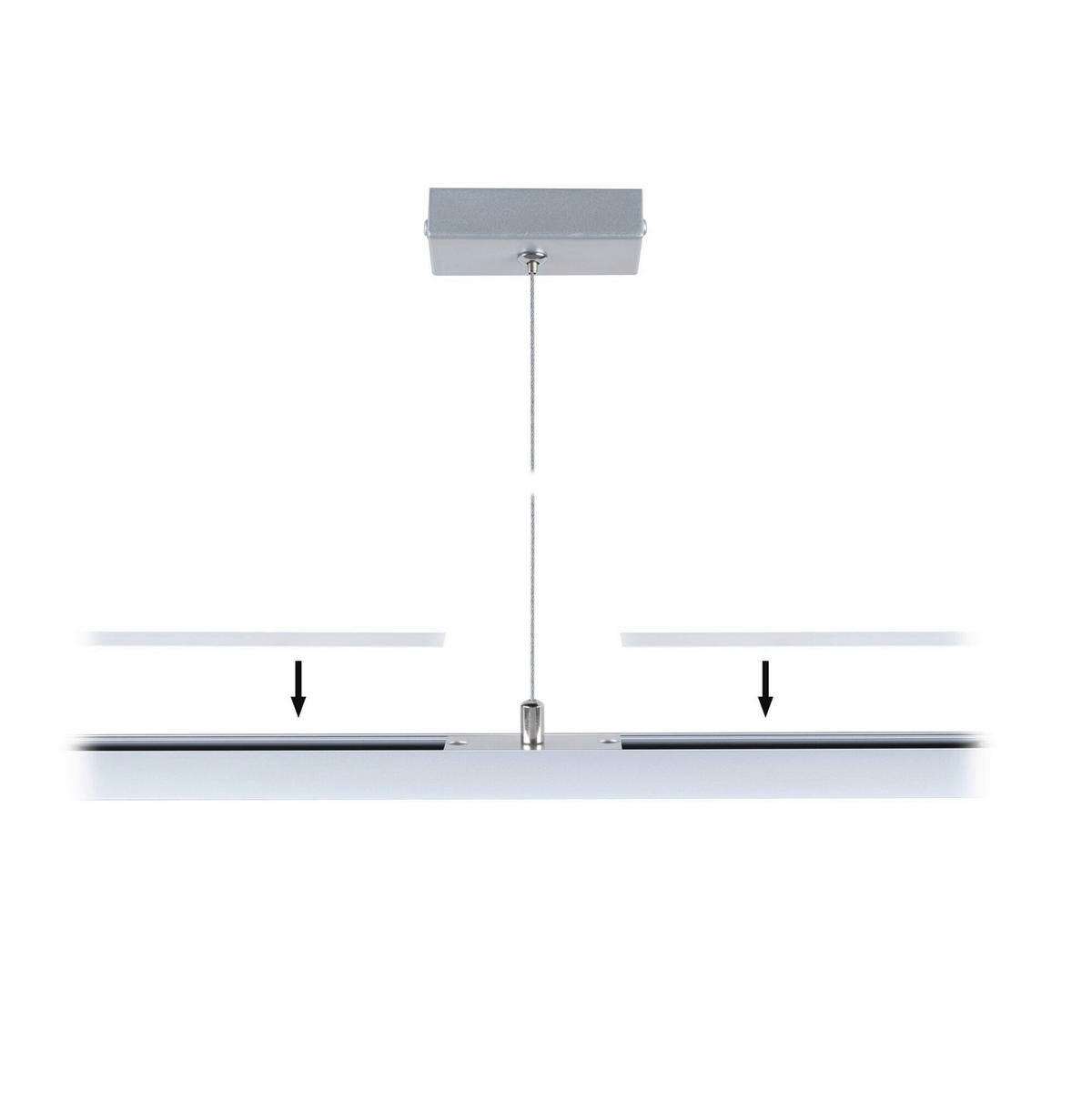 SCHIENENSYSTEM-ABDECKSCHIENE - Chromfarben, Basics, Kunststoff (100/3,6/0,1cm) - Paulmann