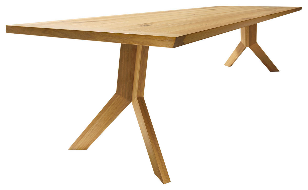 ESSTISCH in Holz 140/100/75 cm  - Wildeiche, Design, Holz (140/100/75cm) - TEAM 7