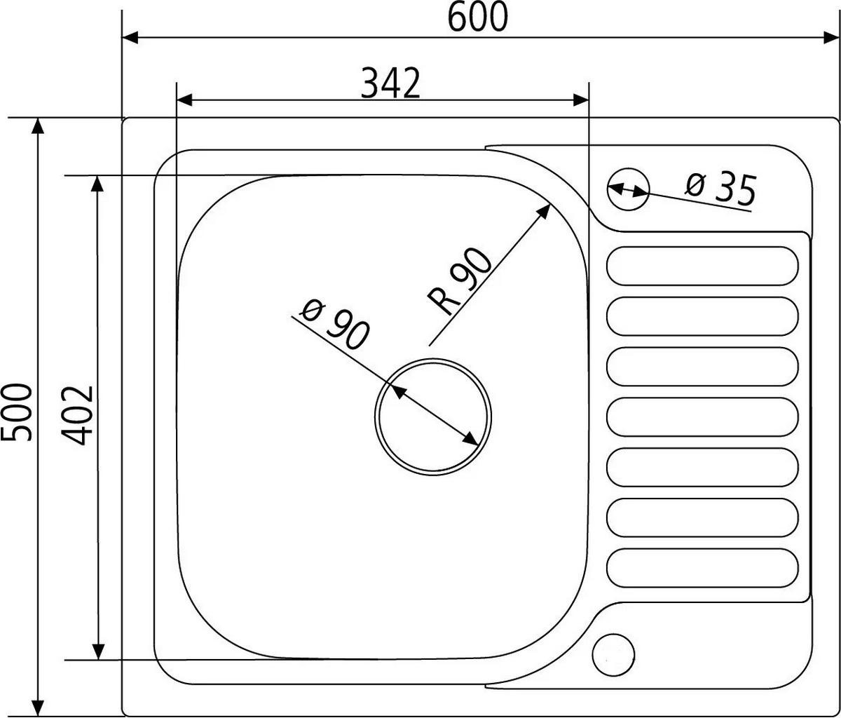 SPÜLE 103868  - Edelstahlfarben, Basics, Metall (58,7/50/48,2cm) - HKT