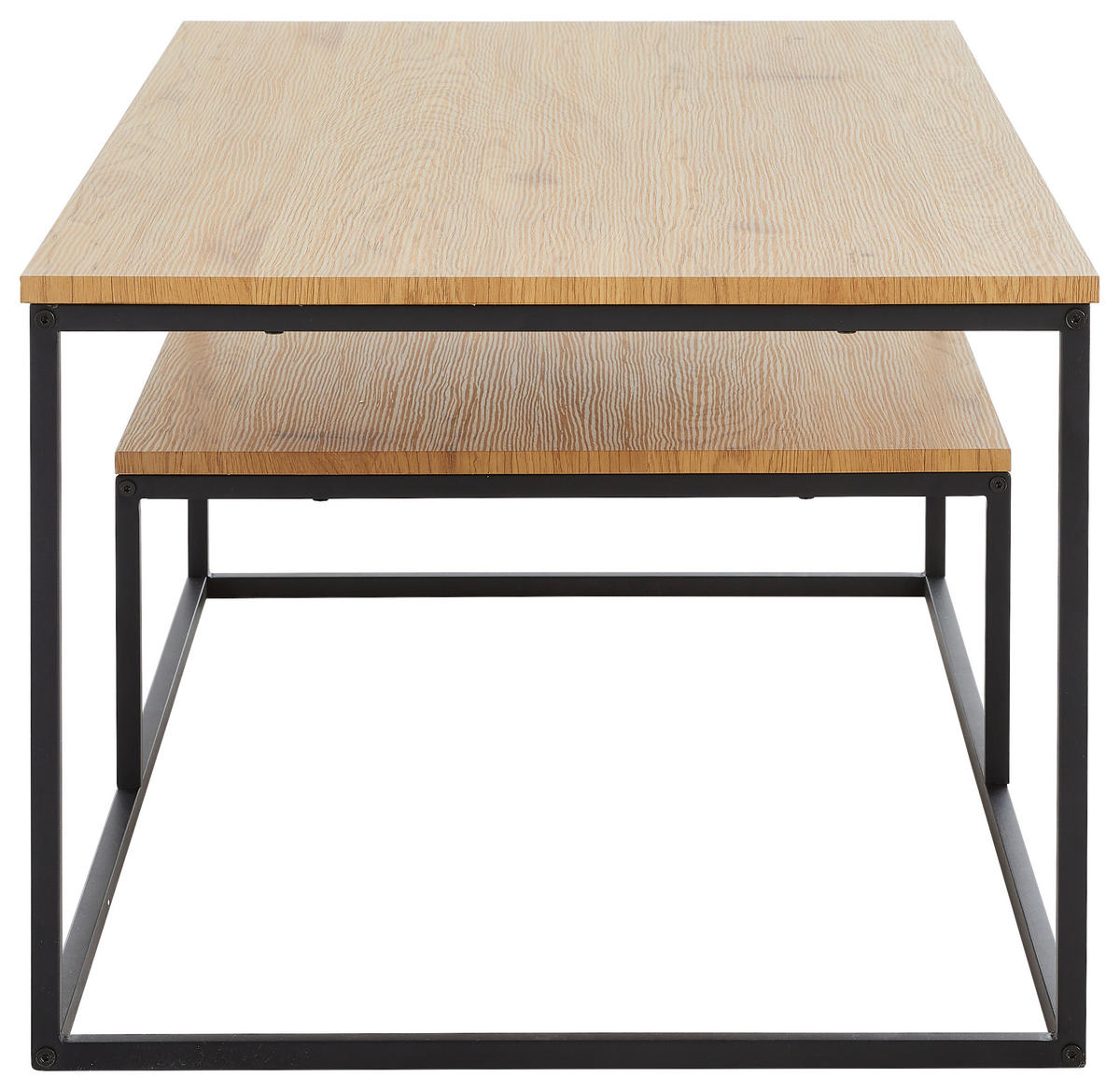 KONFERENČNÍ STOLEK, černá, barvy dubu, kov, kompozitní dřevo, 110/60/45 cm - černá/barvy dubu, Moderní, kov/kompozitní dřevo (110/60/45cm) - MID.YOU