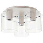 DECKENLEUCHTE  37/21 cm    - Transparent/Beige, Basics, Glas/Metall (37/21cm) - Dieter Knoll