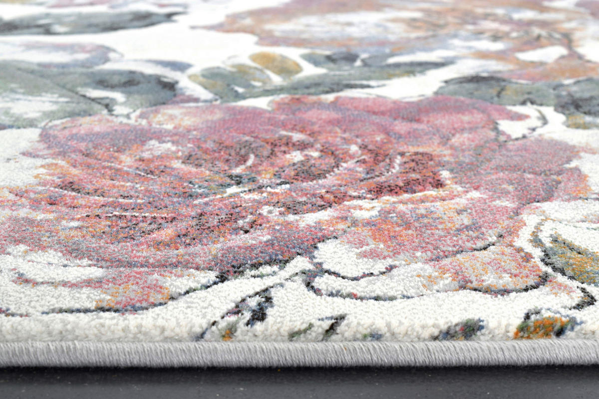 WEBTEPPICH  Wohnzimmer 133/195 cm Catania Multicolor, Rosa, Weiß rechteckig  - Multicolor/Rosa, KONVENTIONELL, Textil (133/195cm) - Novel