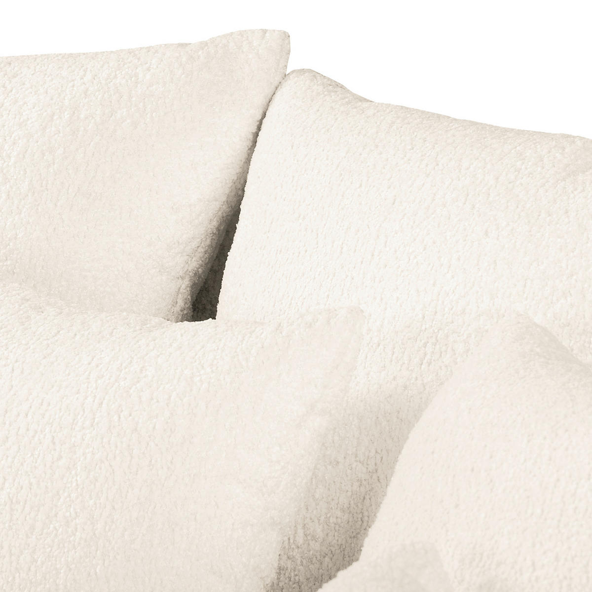 ECKSOFA Naomi Creme Chenille Rückenkissen  - Creme/Schwarz, Design, Kunststoff/Textil (284/243cm) - P & B