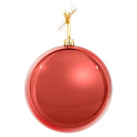 CHRISTBAUMKUGEL 25 cm  - Rot, Basics, Kunststoff (25cm) - X-Mas