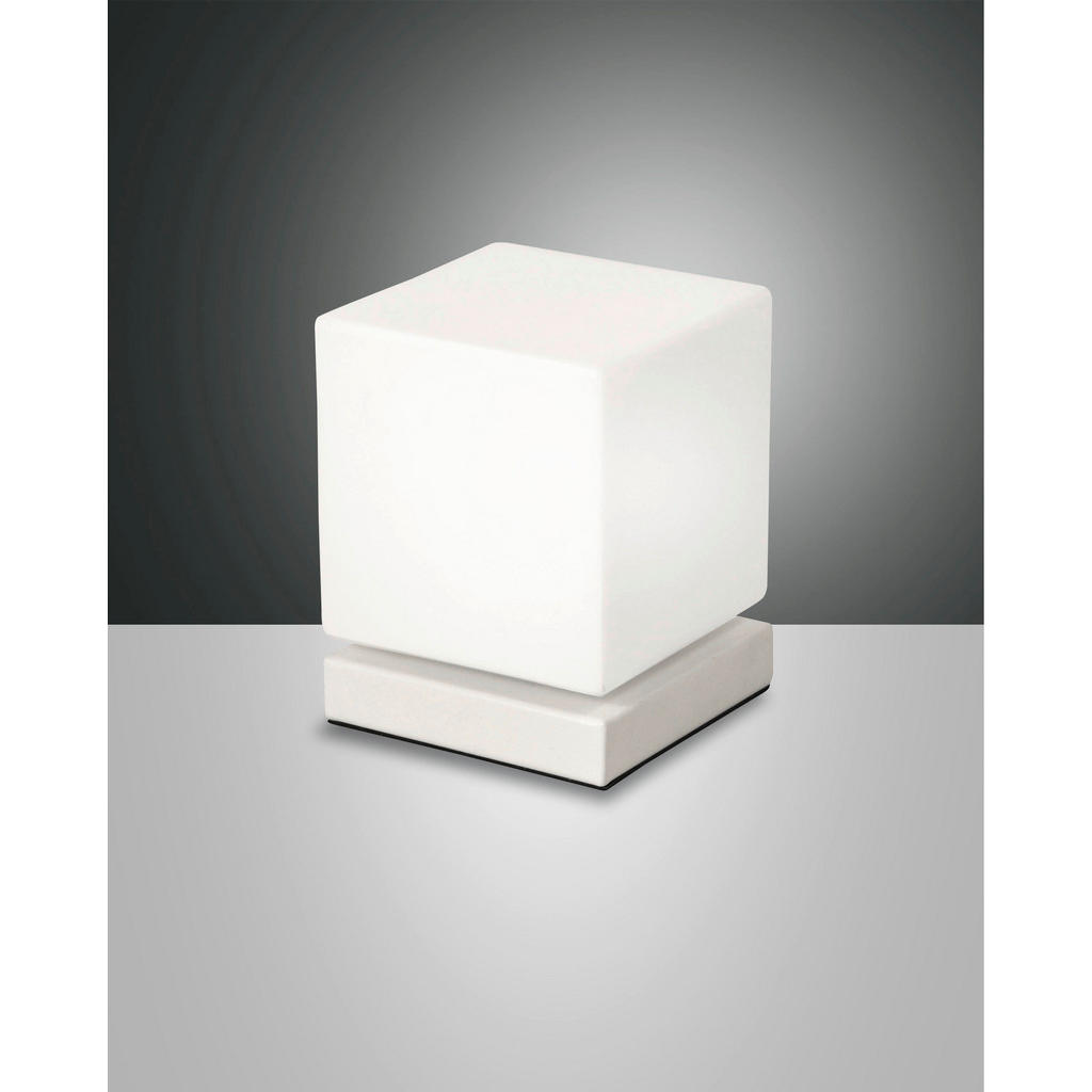 Thumbnail - Fabas Luce Led-Tischleuchte, Weiß, Glas, 11x14x11 cm, ISO 9001, Schnurschalter, Touch (on/off), Lampen & Leuchten, Innen...