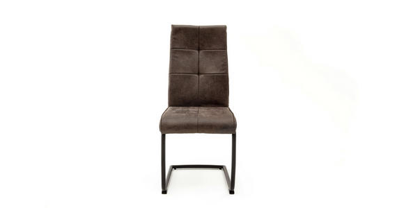 SCHWINGSTUHL Lederlook Grau, Schwarz - Schwarz/Grau, Design, Textil/Metall (44/96/57cm) - Cantus