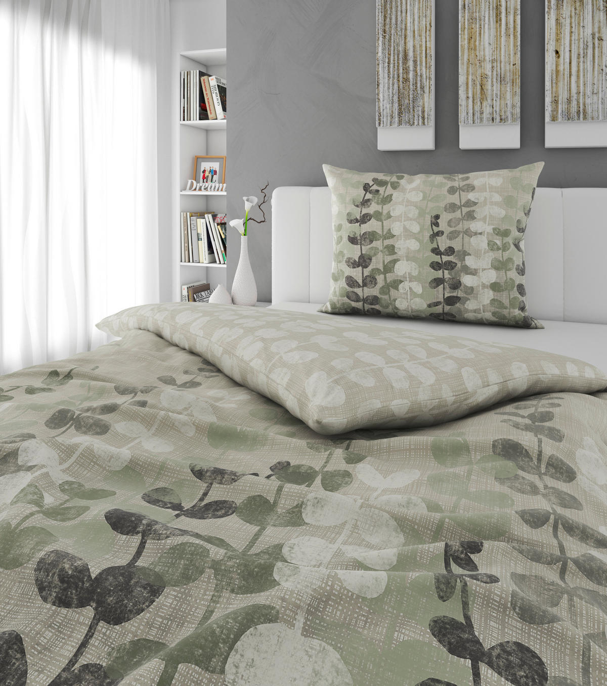 POVLEČENÍ, flanel, šedohnědá, 140/200 cm - šedohnědá, textil (140/200cm) - Esposa