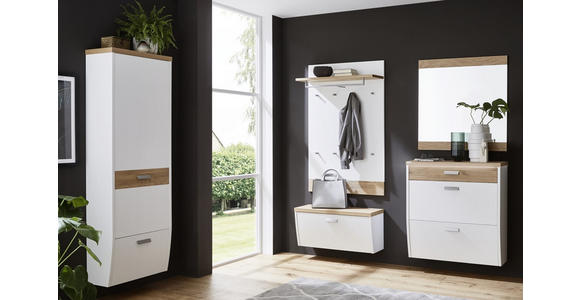 GARDEROBE 5-teilig in 290/200/32 cm - Eichefarben/Weiß, Design, Holz/Holzwerkstoff (290/200/32cm) - Dieter Knoll