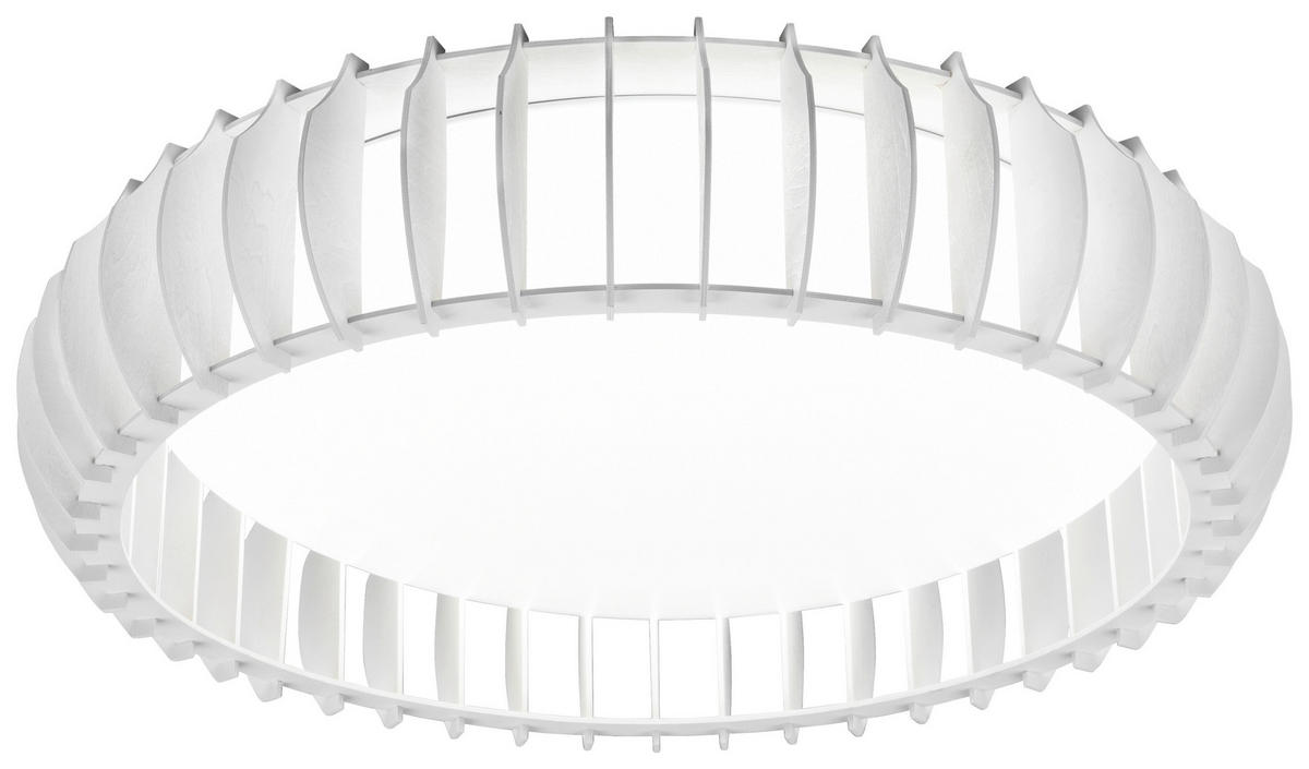 LED-DECKENLEUCHTE 60/14 cm   - Weiß, Design, Holz/Kunststoff (60/14cm) - P & B