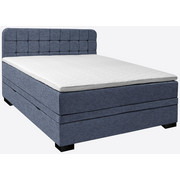 BOXSPRINGBETT 140 cm x 200 cm in Textil Grau - Schwarz/Grau, KONVENTIONELL, Holz/Textil (140/200cm) - Elegando