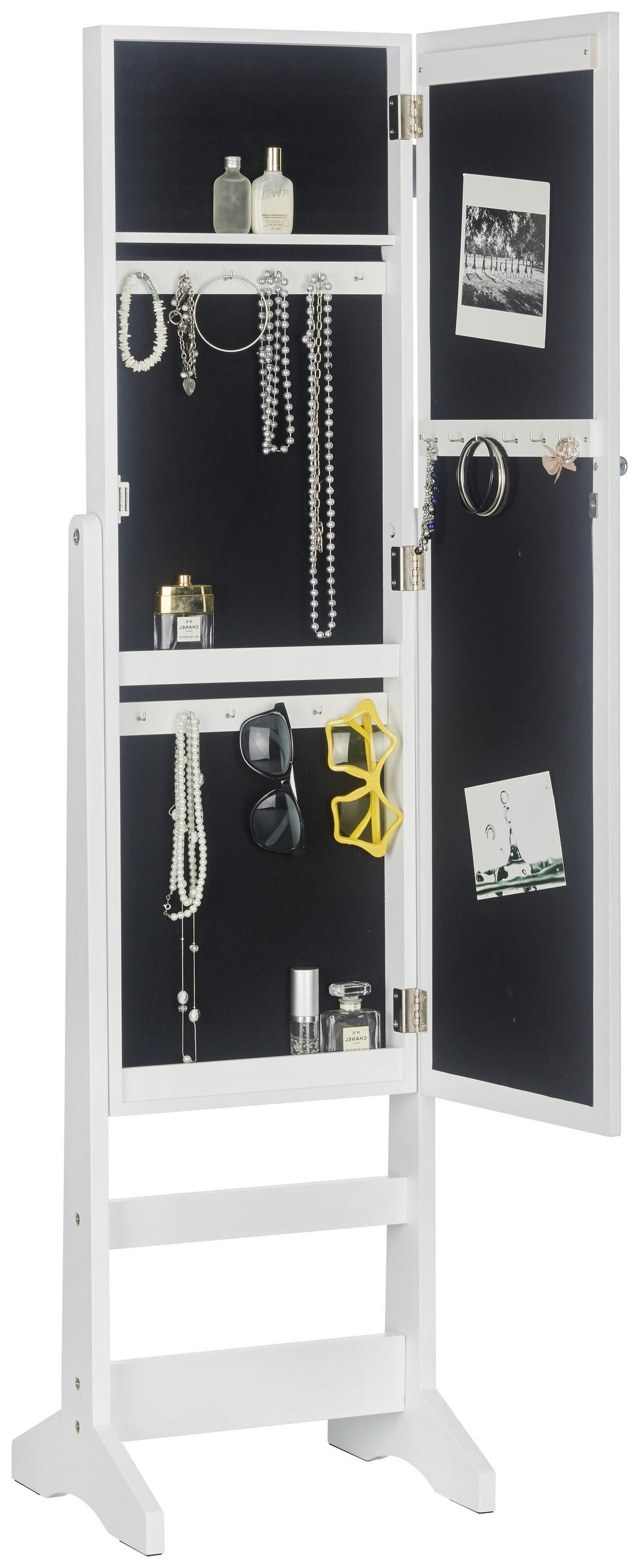 SCHMUCKSCHRANK - Silberfarben/Schwarz, LIFESTYLE, Glas/Holzwerkstoff (35/134/30cm) - Landscape