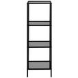 REGAL Schwarz  - Schwarz, Basics, Glas/Metall (37/118/33cm) - Carryhome