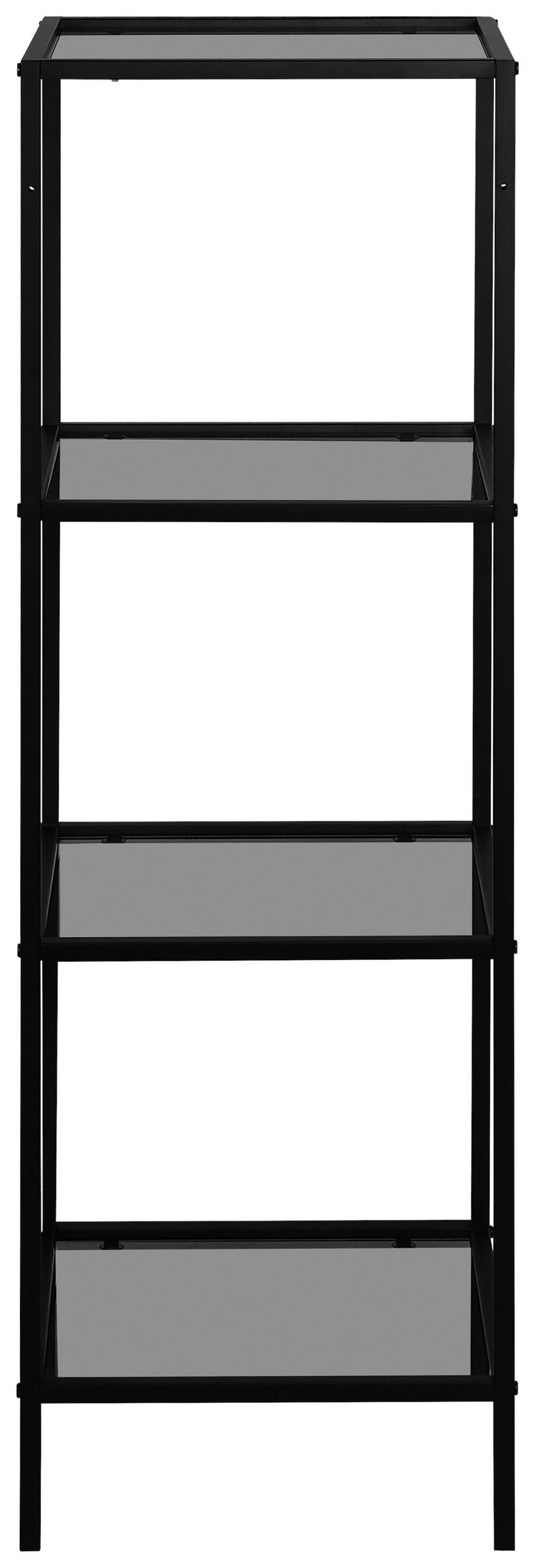 REGAL Schwarz  - Schwarz, Basics, Glas/Metall (37/118/33cm) - Carryhome