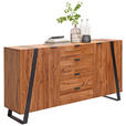 SIDEBOARD  in 172,8/90,6/43 cm  - Eichefarben/Schwarz, Trend, Holz/Metall (172,8/90,6/43cm) - Landscape