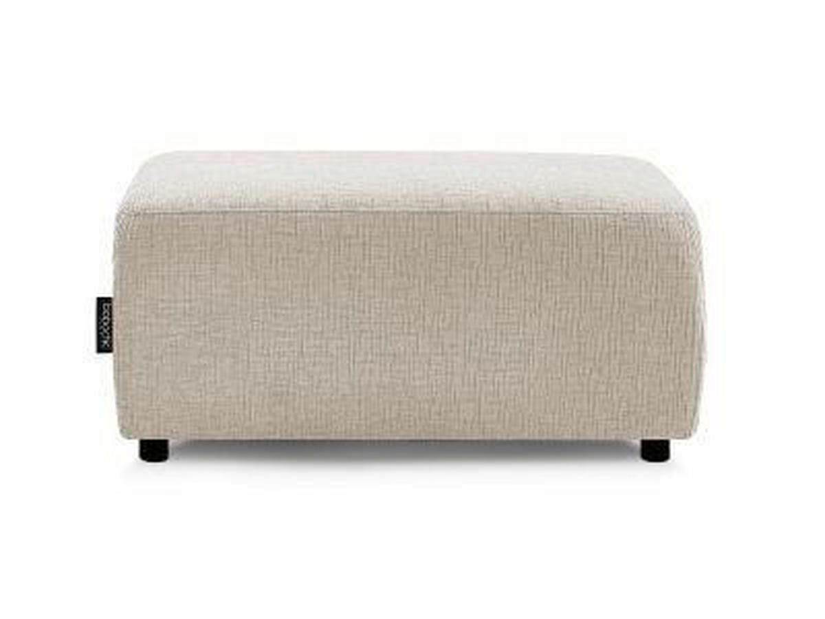 HOCKER ATILLA Struktur Beige  - Beige/Schwarz, MODERN, Kunststoff/Textil (92/44/48cm)