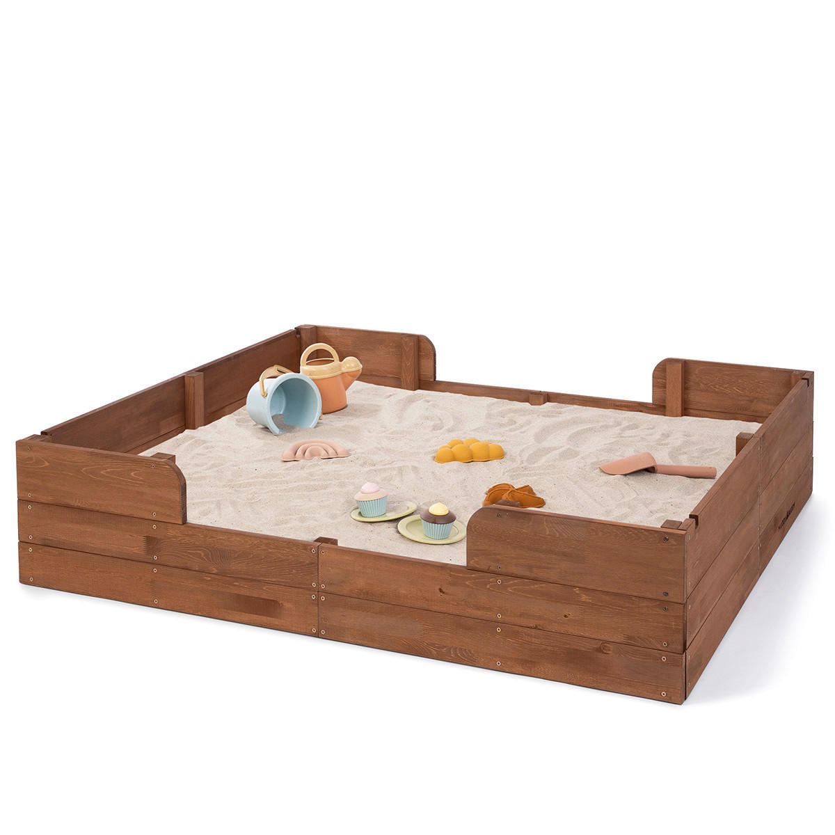 SANDKASTEN SAFARI SEEKER 140/120/140 cm  - Braun, Basics, Holz (140/120/140cm) - MUDDY BUDDY