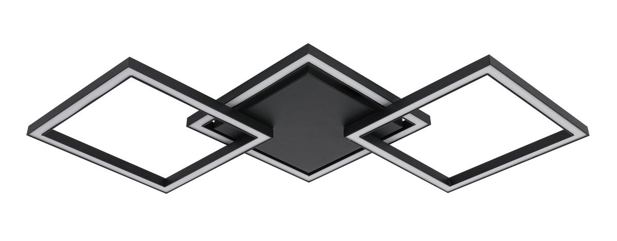 LED PLAFONJERA  - bela/crna, Trendi, metal/plastika (63/27,5/4,7cm) - Novel