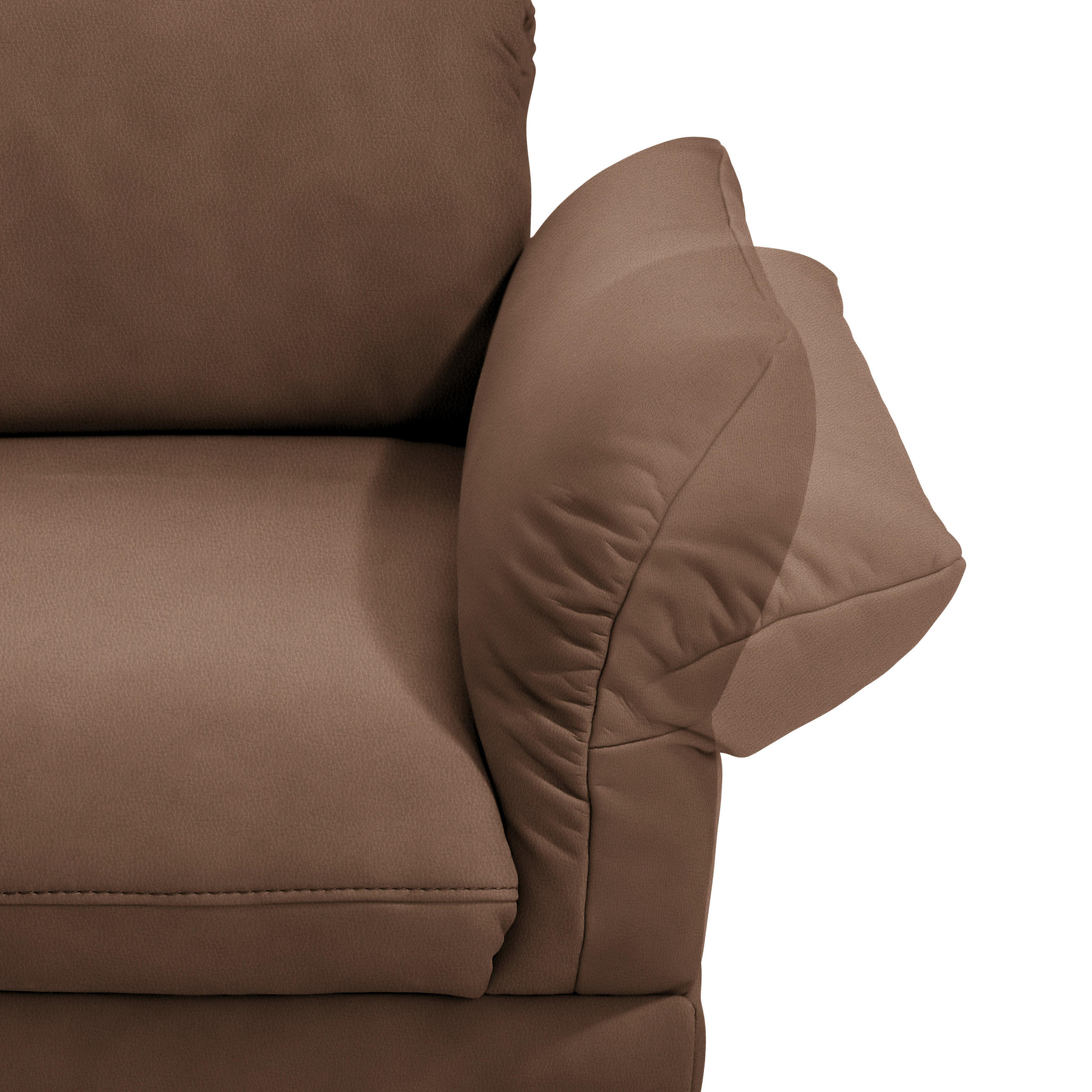 ECKSOFA in Echtleder Braun  173/308 cm  - Anthrazit/Braun, Design, Leder/Metall (173/308cm) - Joop!