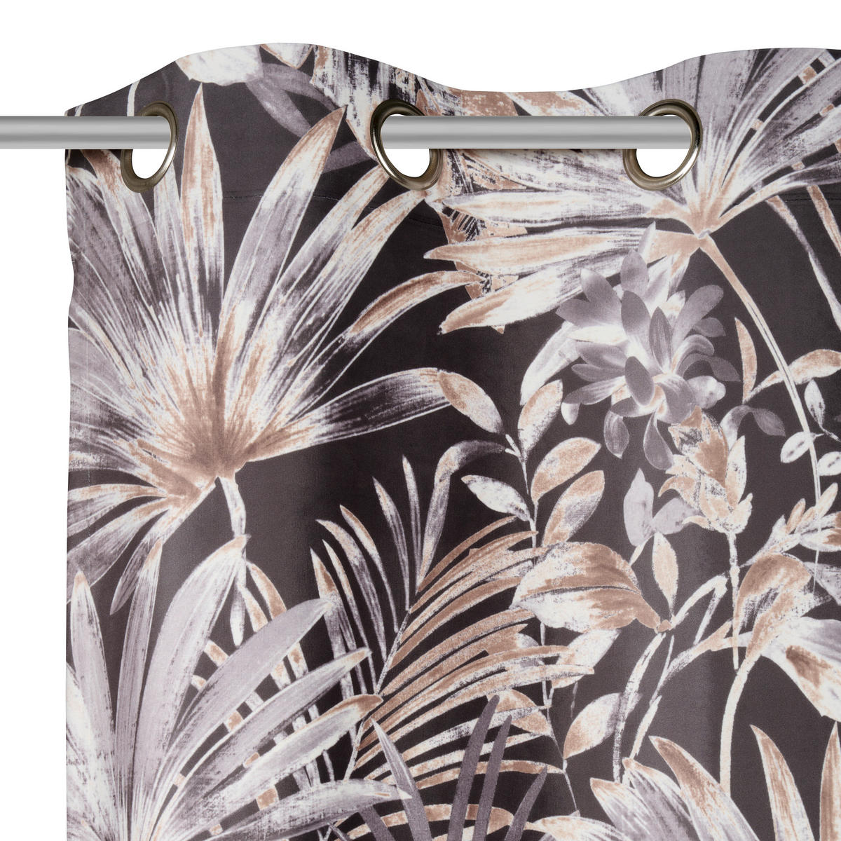 ZÁVĚS S OČKY, neprůsvitné, 140/245 cm - hnědá, Lifestyle, textil (140/245cm) - Esposa