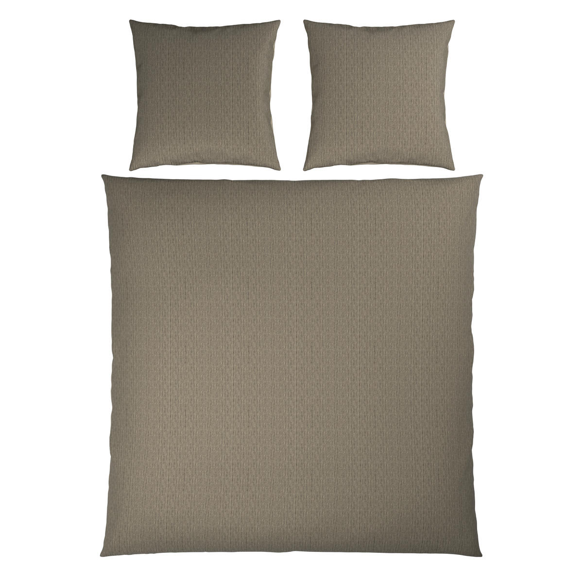 WENDEBETTWÄSCHE Satin 200/200 cm  - Taupe, Textil (200/200cm) - Bio:Vio