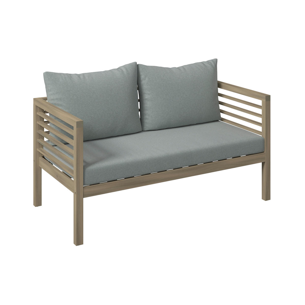 LOUNGEGARNITUR   100/43/60 cm Akazie massiv  - Akaziefarben, Natur, Holz/Kunststoff (100/43/60cm) - Ambia Garden