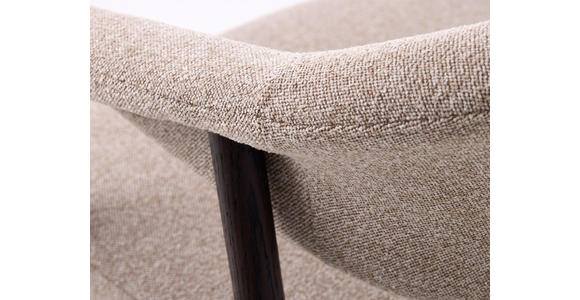 ARMLEHNSTUHL   Flachgewebe  - Sandfarben/Dunkelbraun, KONVENTIONELL, Holz/Textil (63/81/63cm) - Ambia Home