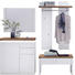 GARDEROBE - Eichefarben/Weiß, Design, Glas/Holz (192/198/38cm) - Novel GARDEROBE - Eichefarben/Weiß, Design, Glas/Holz (192/198/38cm) - Novel