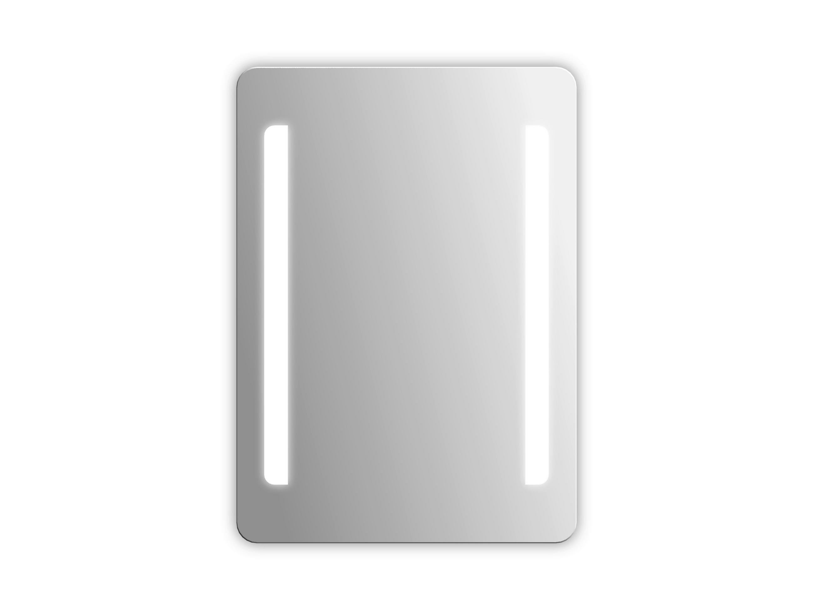 BADEZIMMERSPIEGEL 50/70/3,5 cm  - Silberfarben/Weiß, Basics, Glas/Kunststoff (50/70/3,5cm) - Xora