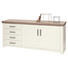 SIDEBOARD Melamin, tiefgezogen Eichefarben, Weiß - Edelstahlfarben/Eichefarben, Design, Holzwerkstoff/Metall (184,1/78,6/44,2cm) - SetOne by Musterring