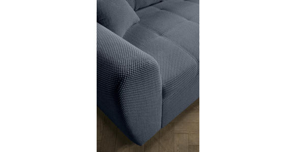 ECKSOFA Grau Plüsch  - Schwarz/Grau, KONVENTIONELL, Kunststoff/Textil (249/175cm) - Carryhome
