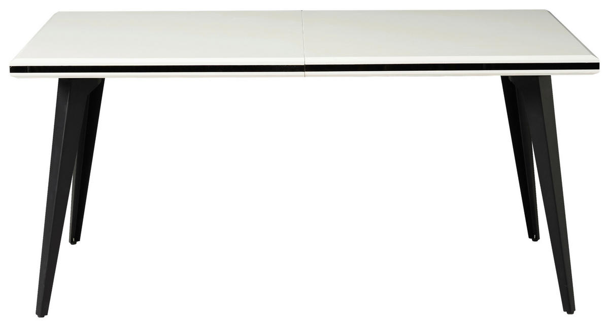 JÍDELNÍ STŮL, černá, bílá, 160-200/76/90 cm - bílá/černá, Moderní, kov/kompozitní dřevo (160-200/76/90cm) - MID.YOU