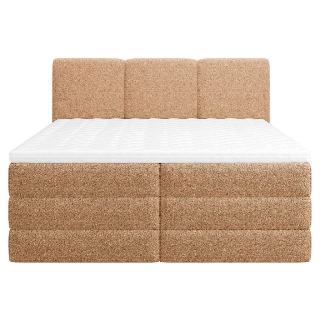 Thumbnail - Mid.you Boxspringbett, Terracotta, Holz, Textil, Holzwerkstoff, H2 + H3, 160x200 cm, Bettkasten, gepolstertes Kopfteil, ...
