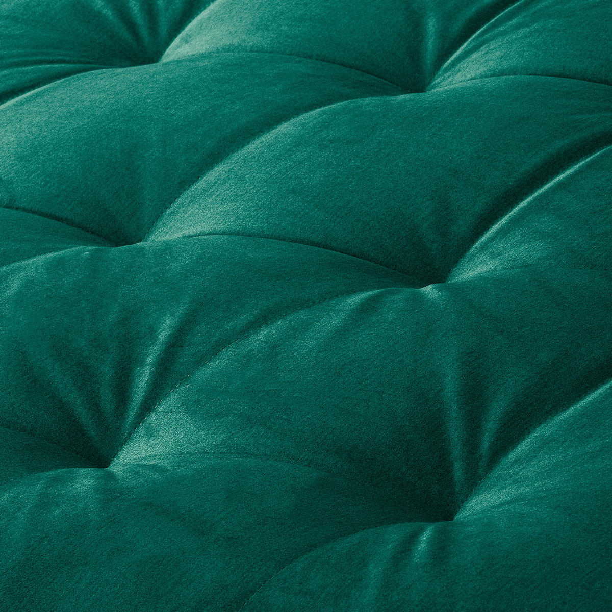 ECKSOFA Naomi in Velours Grün Rückenkissen  284/243 cm  - Schwarz/Grün, Design, Kunststoff/Textil (284/243cm) - P & B
