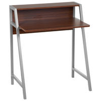 PSACÍ STŮL, barvy stříbra, barvy vlašských ořechů, 78/89/51 cm - barvy stříbra/barvy vlašských ořechů, Moderní, kov/kompozitní dřevo (78/89/51cm) - MID.YOU