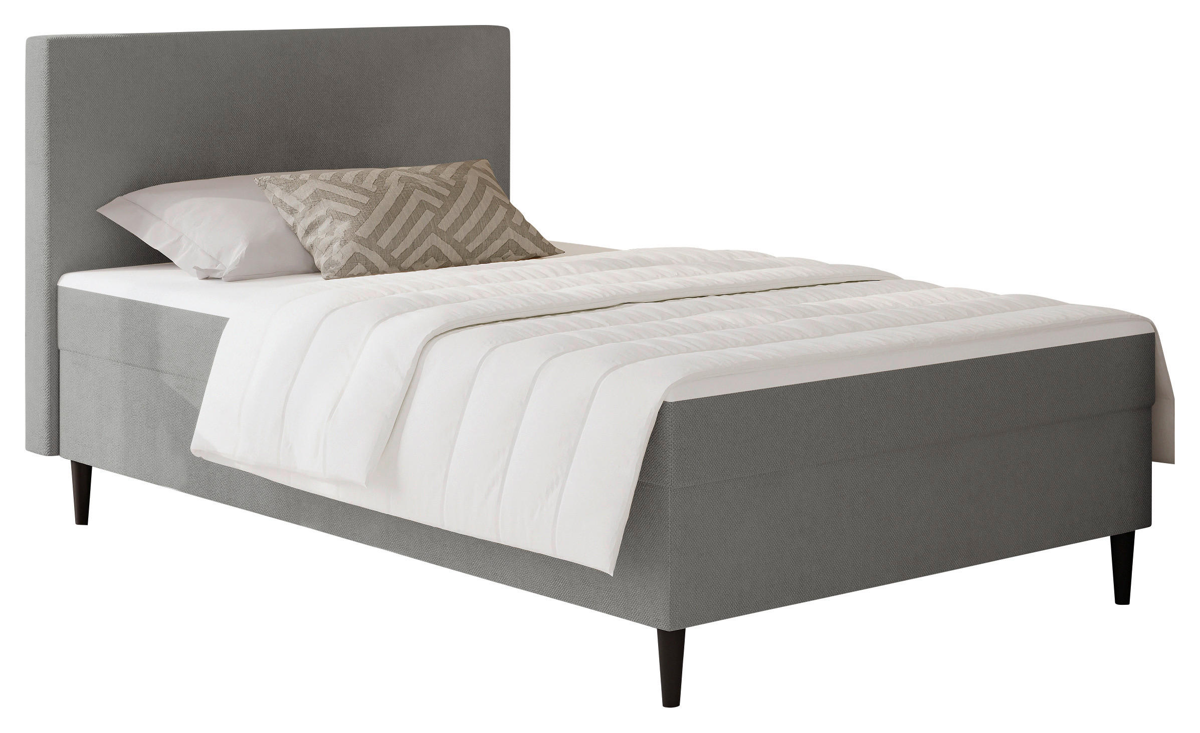 BOXBETT 120/200 cm  in Graphitfarben  - Graphitfarben/Schwarz, Konventionell, Textil (120/200cm) - P & B